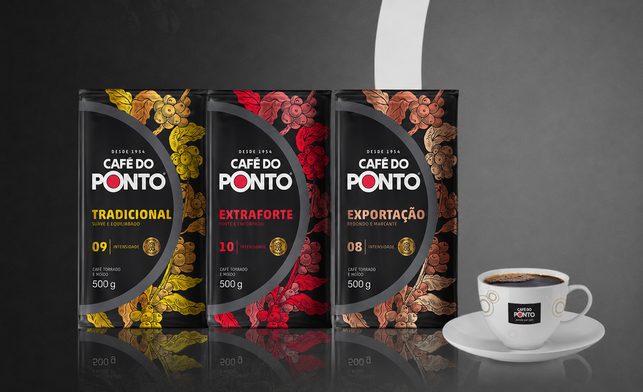 Linhas Café do Ponto: Tradicional, Extraforte e Exportação